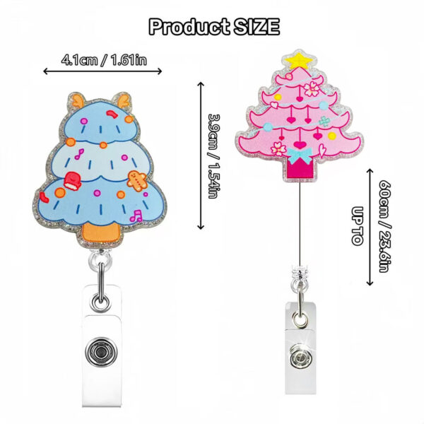 Wholesale Christmas tree bells ID badges name tags holiday medical gifts ID cards easy-to-pull buckles