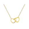 Wholesale Simple Style Heart Shape Titanium Steel Copper Plating Gold Plated Pendant Necklace