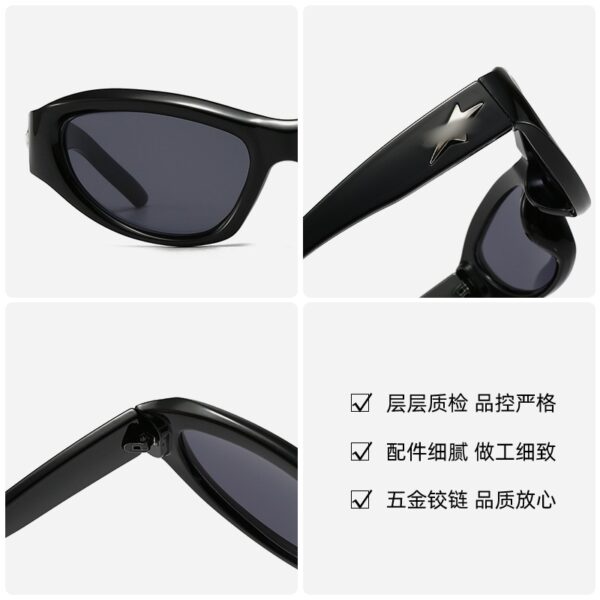 Wholesale New Gm Fashion Sexy Y2K Cyberpunk Sunglasses Men's High-End Star Sunglasses Women's Five-Pointed Star Glasses