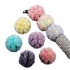 Wholesale Colorful rose luminous flower ball clay drill ball straight hole beads DIY