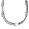 Wholesale Ion Plating (IP) Round 302 Stainless Steel 304 Stainless Steel Imitation Pearl Casual Elegant Simple Style Waterproof Non Tarnish 302 Stainless Steel Necklace
