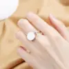 Wholesale 1 Piece Simple Style Round Copper Inlay Open Ring