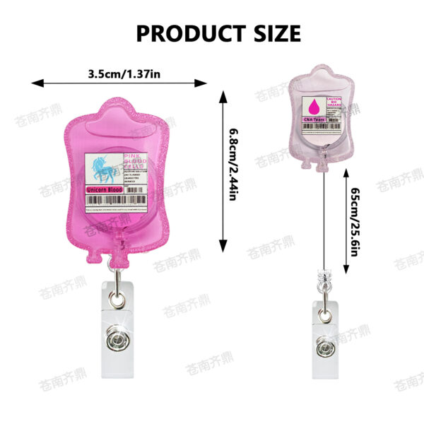 Wholesale Oily medicine bag, medical staff acrylic badge scroll, retractable and easy to pull