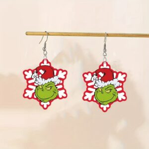 Wholesale Christmas Acrylic 2D Flat Earrings, OLY Exclusive