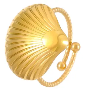18K Real Gold / Grain Shell