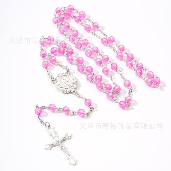 Wholesale Virgin Mary Cross Necklace Rosary Baptismal Communion Necklace