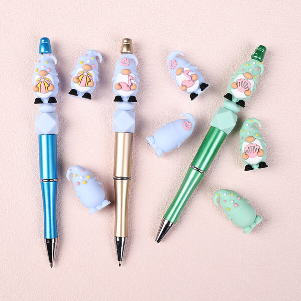 Wholesale Factory Creative Gnome 3D Silicone Beads Diy Men and Women Bracelet Necklace Accessories Summer Jewelry Silicone Beads