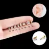 1 Piece 316L Stainless Steel Pure Titanium Copper Zircon Ear Cartilage Rings & Studs Crown Waterproof Non Tarnish Surgical Steel Women'S