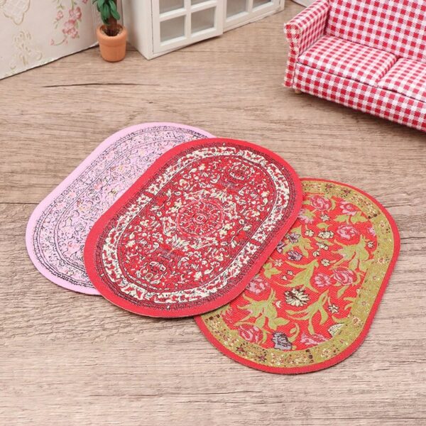 Wholesale 1:12 Miniature Dollhouse Oval Carpet