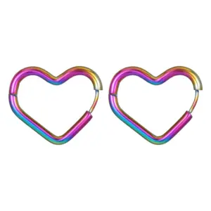 N Peach Heart Ear Clip Color One