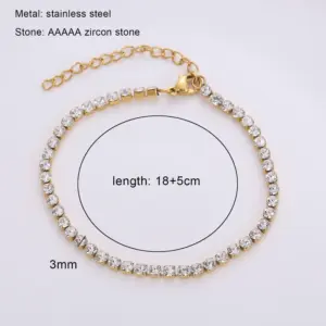 3mm Gold 18 5cm