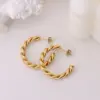 oly-c4c01f6e1fdd7097fd5bcb293aecbeb6 Wholesale PVD Coated Real Gold Plated 18K Gold Printing 304 Stainless Steel Fashion Waterproof Non Tarnish Earrings