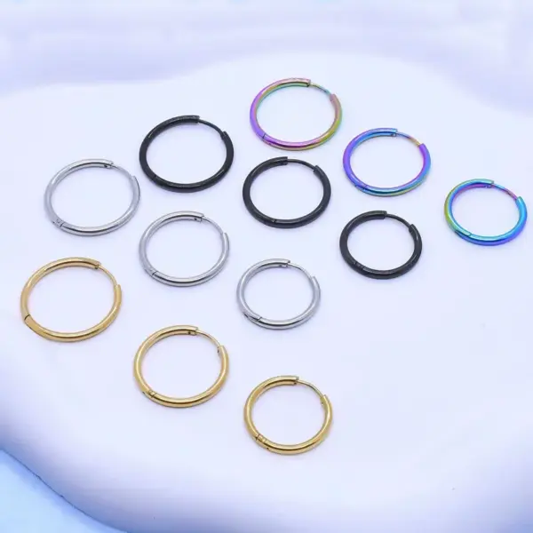 Wholesale New Stylish Stainless Steel Wire Earrings Round Ear Cuff Fashionable Minimalist Design Affordable Price Unisex Casual Style