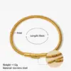 Wholesale PVD Coated Real Gold Plated 16K White Plating Solid Color 304 Stainless Steel Simple Style Waterproof Non Tarnish Bracelets Necklace