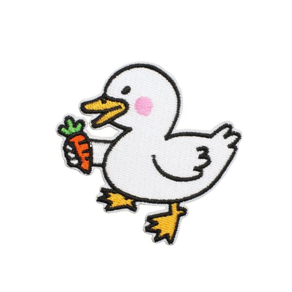 oly-c4c3b11e5f0946e176f509c38f040ff1 Wholesale Cute Dummy Duck Embroidery Cloth Sticker Chilen's Clothes Decoration Patch Big White Goose Computer Embroidery Seal Ironing
