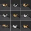 Wholesale PVD Coated 18K Gold Real Gold Plated Number 201 Stainless Steel Fashion Waterproof Non Tarnish Open Ring