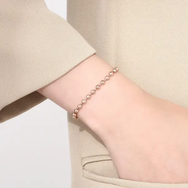 Wholesale PVD Coated 18K Gold Plated Round Stainless Steel Simple Style Waterproof Non Tarnish Bracelets