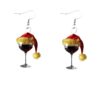 oly-c4cb27bd3a3f31c56159b04b2c1b2d29 Wholesale Christmas hat wine glass acrylic earrings
