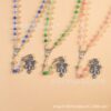 Wholesale Glass beads cross rosary prayer necklace beads