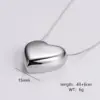 PVD Coated 18K Gold Plated Heart Shape Stainless Steel Simple Style Waterproof Non Tarnish 304 Stainless Steel Pendant Necklace