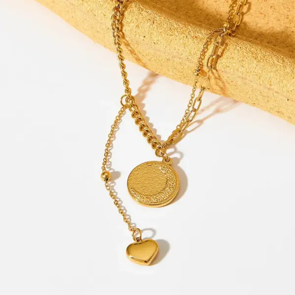 Wholesale PVD Coated Real Gold Plated 16K Gold White Gold Plated Gold Plating Geometric 304 Stainless Steel Fashion Waterproof Non Tarnish Bracelets Earrings Necklace