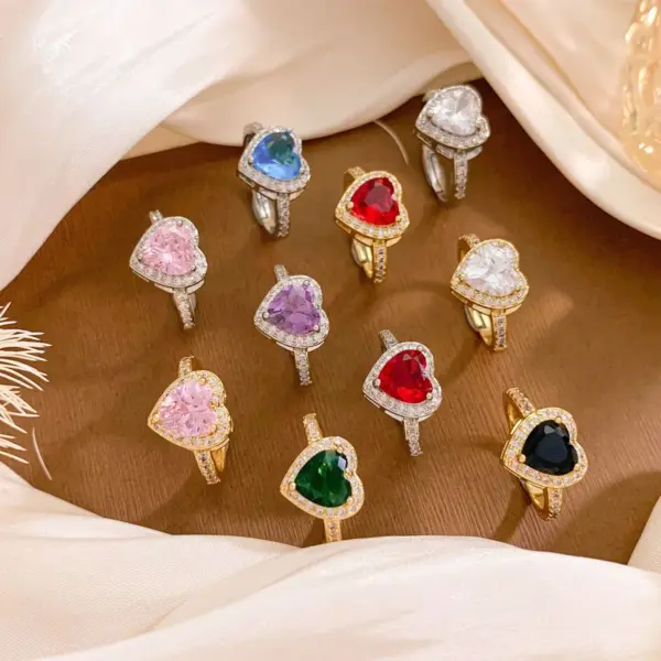 Titanic Gem Heart Necklace Classic Ocean Centerpiece Women's Jewelry Fashionable 304 Stainless Steel Copper Sweet Style Necklace