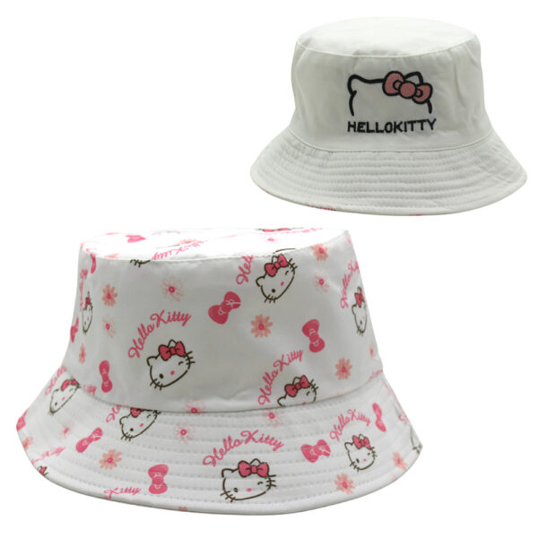 Wholesale Cross-border new coolomi printed fisherman hat Cartoon Cartoon Sanrio embroidery double-sided wear sun hat basin hat