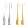 1 Pair Simple Style Water Droplets Titanium Steel Plating Drop Earrings