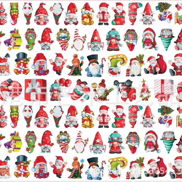 Wholesale Christmas gnome patch acrylic piece DIY aessories 2/4/6/8cm
