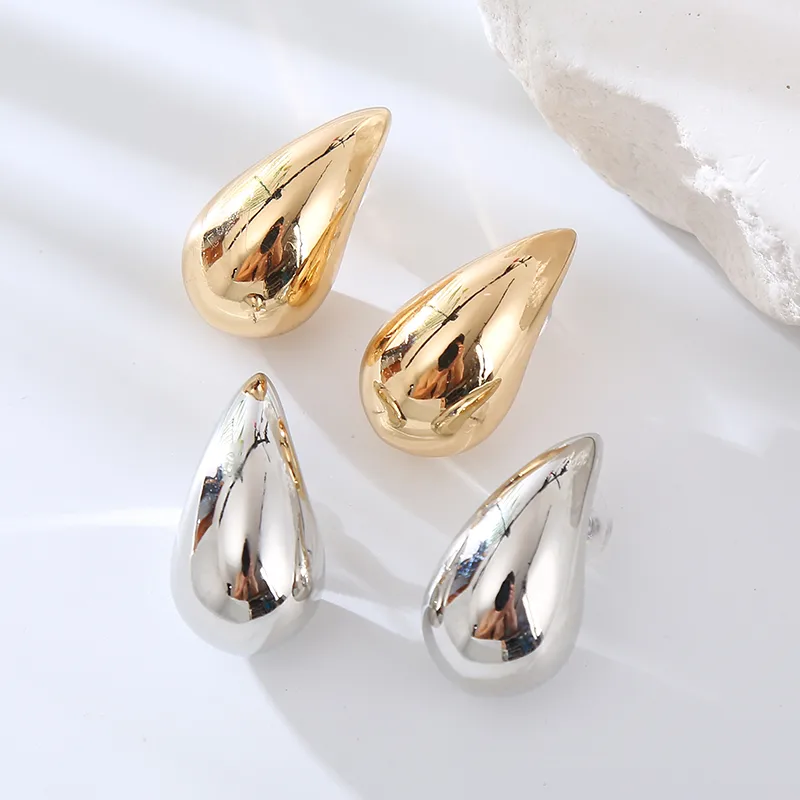 Wholesale PVD Coated 14K Gold Plated Solid Color 304 Stainless Steel Vacation Waterproof Non Tarnish Ear Studs