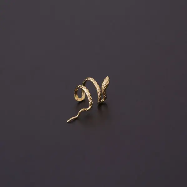 Wholesale Ear Cartilage Rings & Studs Fashion Snake Copper Plating Artificial Gemstones