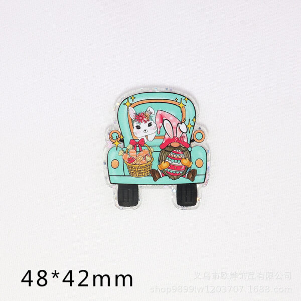 Wholesale Loose powder Easter cartoon bunny acrylic