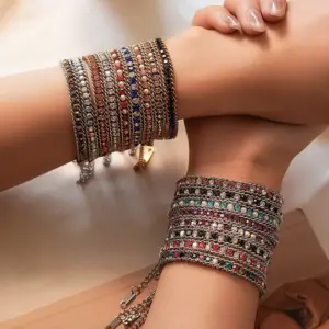 Wholesale Modern Style Classic Style Geometric 304 Stainless Steel Zircon Stainless Steel Bracelets In Bulk