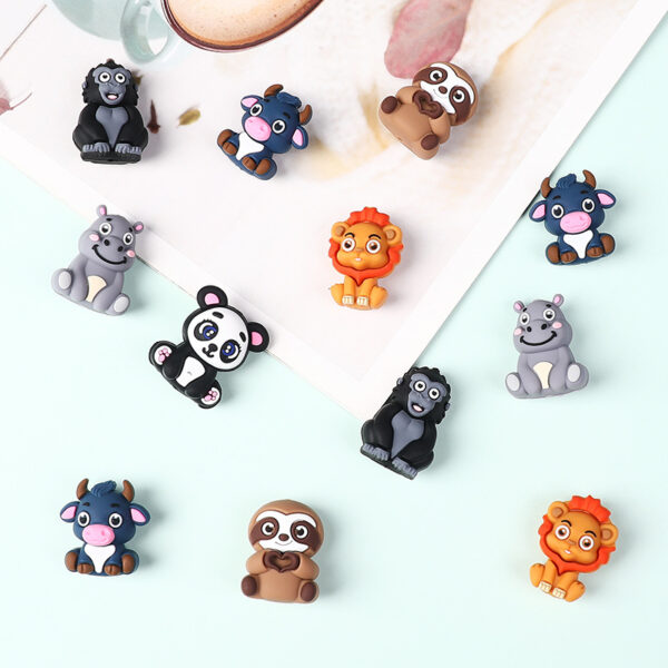 Wholesale Cartoon animal silicone beads