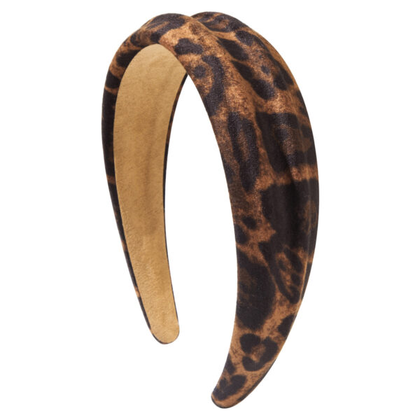 oly-c5041eed6d78011b72e3543b075001ef Wholesale Retro leopard print textured headband, printed velvet wide-brimmed Hong Kong style hair accessory.
