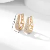 Wholesale Copper Water Droplets Zircon Gold Plated Sexy Simple Style Streetwear Gold Earrings