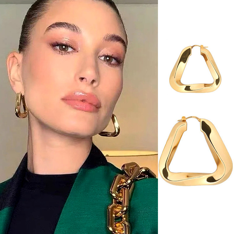 Wholesale Irregular Earrings Earrings Women's Ins Style Simple Elegant Triangle Exaerated European and American Geometric Earrings