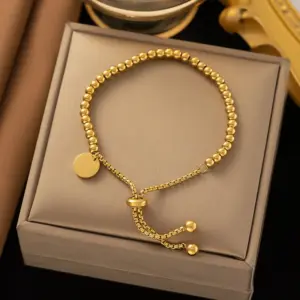【E2054】Pull Bead Bracelet / Gold