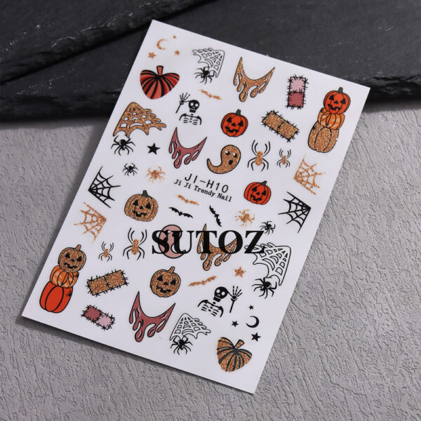 Wholesale DIY Wraps For Craft Cartoon Halloween Nail Art Stickers