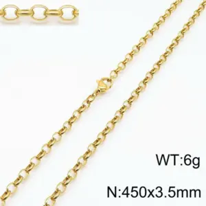Gold 450 * 3.5mm = Necklace KN197303-Z
