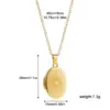 Wholesale Jewelry Retro Sun Devil's Eye Oval Titanium Steel Plating Locket Necklace