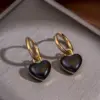 Wholesale PVD Coated U Shape Irregular 304 Stainless Steel IG Style Simple Style Classic Style Waterproof Non Tarnish Earrings