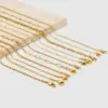 Wholesale 304 Stainless Steel Solid Color PVD Coated Real Gold Plated 18K Gold Streetwear Waterproof Non Tarnish Cuban Link Chain Curb Chain Cable Chain Figaro Chain Lobster Trigger Clasp Closure Sweater Chain Necklace