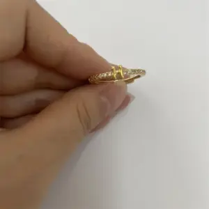 14K Real Gold-Letter H / One Size
