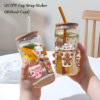 Wholesale Christmas 16oz cup sticker glass sticker crystal sticker