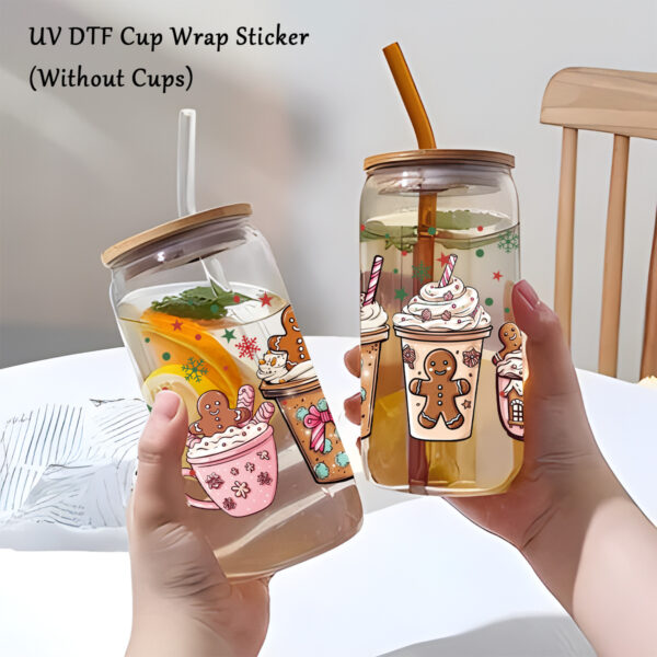 Wholesale Christmas 16oz cup sticker glass sticker crystal sticker