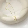 Wholesale Retro Cross Stainless Steel Inlay Rhinestones Pendant Necklace