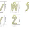 Wholesale 304 Stainless Steel Copper Letter Vacuum Plating Zircon 18K Real Gold Plated Streetwear Plating Inlay Pendant Necklace