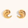 Wholesale 1 Pair Simple Style Commute Butterfly Inlay Stainless Steel Zircon 18K Gold Plated PVD Coated Ear Studs