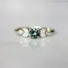 Wholesale Fashion Emerald Diamond Copper Ring Wedding Ring Women's Engagement Jewelry